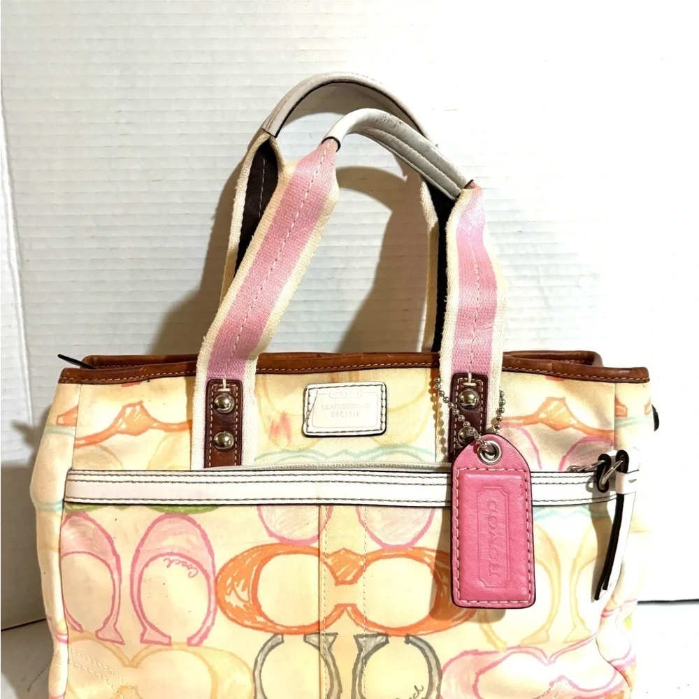 Coach Pastel Signature Tote Bag